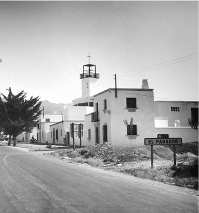 Vista de Roquetas de Mar en los años 60